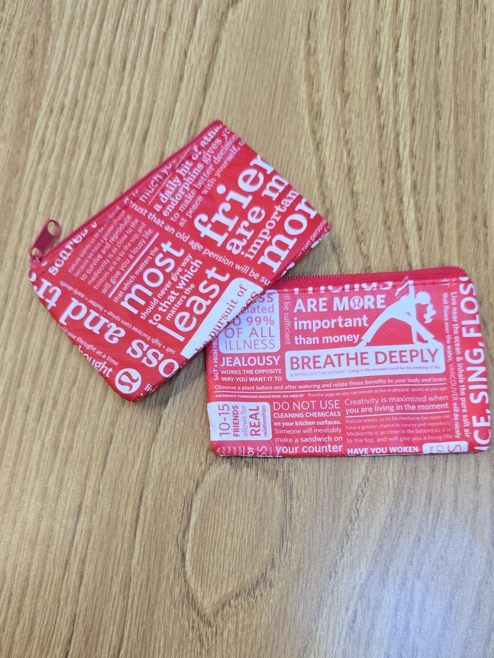 Lululemon Small ZipperPouch - 2 Pouches.